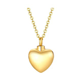 Maxbell Openable Memorial Urn Necklace Fashion Love Heart for Party Thanksgiving Day Golden