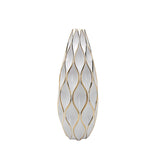 Maxbell White Ceramic Vases Centerpieces Flower Vases for Office Dining Room Wedding L