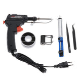 Maxbell 60W Manual Soldering Gun Handheld Solder Iron Kit Welding Tool EU Plug Black