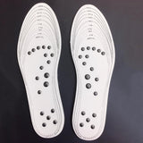 Max 1 Pair Memory Foam Shoe Inserts Massage Insole Cushion for Women Men White