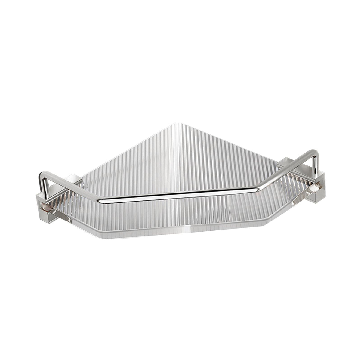 Maxbell Corner Shower Caddy Corner Shelf Rustproof Shower Corner Organizer for Dorms Single Argent