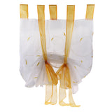 Max Roman shade European embroidery style tie up window curtain Yellow 60x140cm