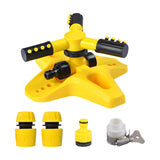 Maxbell Large Area Coverage Water Sprinkler Adjustable Rotating Irrigation Sprinkler and 2 DN15 Connector