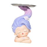 Maxbell Girl Statue Storage Tray Child of The Sea Desktop Crafts Collectible Durable