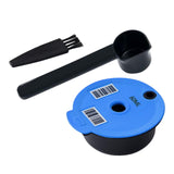 Maxbell Coffee Capsule Pod Refillable Pod W/ Brush for Machine Office 60ml with black spoon