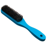 Maxbell Natural Bristle Beard Mustache Grooming Brush with Wood Handle for Men Blue