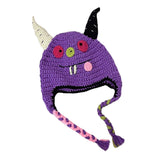 Maxbell Creative Devil Horns Knitted Funny Cute Handmade Hat  22 to 23cm purple