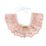 Maxbell Cat Bandana Collar Cat Dog Lace Bibs Scarf Collar Puppy Neck Bandana Pink