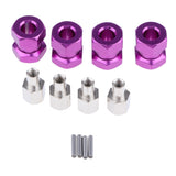 Max 12mm Hex Hub 15-25mm Extension Adapter Combiner for RC Crawler Purple -15mm