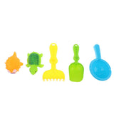 Maxbell Kids Beach Sand Toy Tool Set (5pcs/set - Sand Tools Shovel Rake and More)