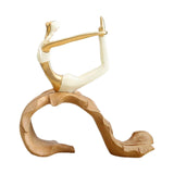 Maxbell Resin Yoga Girls Statue Table Decoration Elegant for Bedroom Office Creative Style B