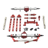 Maxbell RC Car Accessory Front and Rear Assembly Kits for MN82 LC79 MN78 1/12 RC Car Red