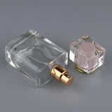 Maxbell Empty Glass Perfume Fragrance Bottle Aftershave Spray Containers 50ml Pink Cap
