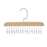 Maxbell Tie Belt with 8 Hooks Non-Slip Belt Hangers for Bow Ties Bags Scarves Adult Beige