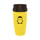 Maxbell Coverless Twist Cup Portable with Stainless Steel Straw Insulated Coffee Cup penguin yellow
