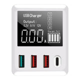 Maxbell QC 3.0 Multi-Port USB Charger 30W Fast Charging LED Display UK Plug