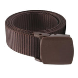 Maxbell Outdoor Breathable Men Nylon Waist Belts Slide Buckle Coffee