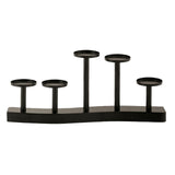 Maxbell Nordic Style Candle Holder Candelabra Ornament Event Wedding Party Decor Black