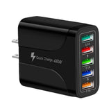 Maxbell Maxbell Wall Charger Adapter Quick Charge USB Multiport Charger for Smartphones Black
