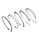 Maxbell fashionable hair Headband Mixed Styles Wave Hair Hoop Sports for Women Men 5pcs