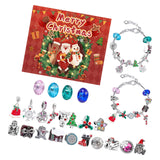 Maxbell Christmas Advent Calendar Kit DIY Bracelet Kit Jewelry Gift Set for Women Style B