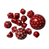 Maxbell 15Pcs Entertainment Toys Dice Game for Role Playing Table Games Party Favors Red