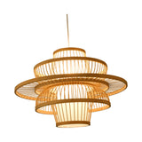 Maxbell Handwoven Bamboo Lamp Shade Pendant Light Cover for Bedroom Teahouse Kitchen