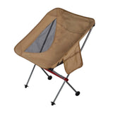 Maxbell Ultralight Folding Camping Chair Heavy Duty Packable High Back for Hiking Khaki