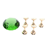 Maxbell 5pcs Magnet Nail Art Tips Stand Practice Display DIY Holder with Base Green