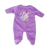 Max Lovely Plush Rompers Pajamas Clothes for 18inch Girl Doll Purple