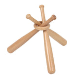 Maxbell Wooden Mini Baseball Bat Stand and Circles Bracket Golf Baseball Holder