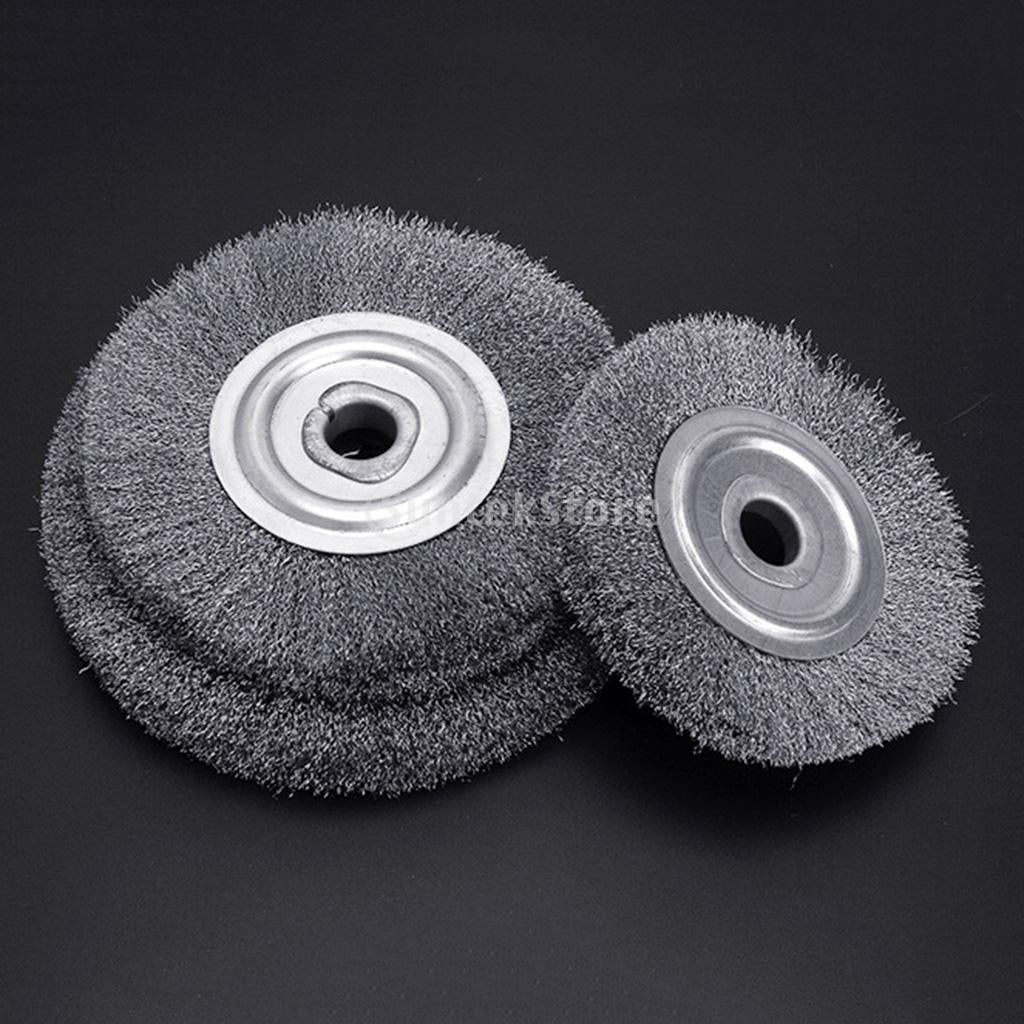 Max Stainless Steel Wire Abrasive Brush Wheel 5 Size 100x16mm (0.15mm wire dia.)