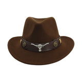 Maxbell Casual Cowboy Hat Wide Brim Props Lightweight for Women Men Adults Holidays Coffee