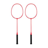 Maxbell Badminton Rackets 2Pcs Badminton Equipment for Beach Indoor Outdoor Backyard Red