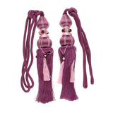 Max Curtain Tassels Tieback Rope Handmade Tie Tassel Ball Set of 2 Purple