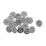 Maxbell 20pcs Tibetan Silver Alloy 1-Hole Sewing Buttons Fastening 18mm Daisy Flower