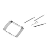 Maxbell Stainless Steel Tri-glide Button Watch Band Strap Replacement Buckle 16mm