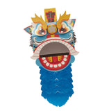 Maxbell Chinese Spring Festival Lion Dance DIY Crafts Kit for Holiday New Year Decor Blue