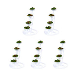 Maxbell 5pcs Miniatural Flower Shelf Triangle Dollhouse Garden Decor Kids Toy Gift 1:50