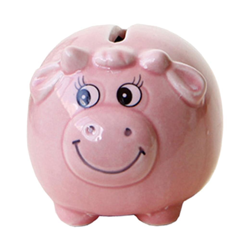 Maxbell Cartoon Animal Ceramic Piggy Bank Birthday Gift for Kids