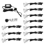 Maxbell 10Pcs LED Deck Light IP67 Waterproof Outdoor Lamp for Garden Landscape Decor Warm White