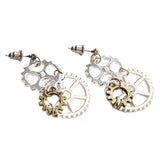 Maxbell Steampunk Rock Stud Earrings Asymmetric Dangle Ear Studs Charms Wedding Club