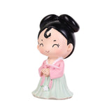 Maxbell Ancient Girl Figurine Statue Ornament for Tabletop Entrance Home Decoration Green