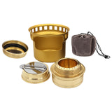 Maxbell Alcohol Stove Camping with Stand with Carrying Bag for BBQ Outdoor Camping Aureate