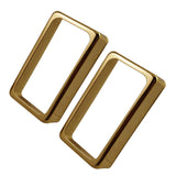 Max A Pair of Brass Humbucker Pickup Covers for Electric Guitar Parts Golden