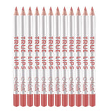Max 12pcs Waterproof Matte Velvet Lip Liner Makeup Pencil Pen Lipliner Crayon 46#