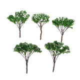 Max 5Pieces Mini Tree Models for Scenes Simulation & Sand Table Accs 9cm Green 1