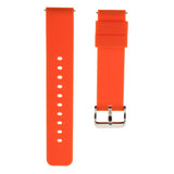 Maxbell Quick Release Silicone Watch Band with Stainless Steel Clasp 18mm Orange