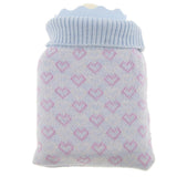 Max Maxb 350ML Portable Durable Silicone Hot & Cold Water Bottle with Knitwear Blue