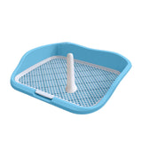 Maxbell Portable Mesh Dog Training Toilet Litter Box Small Dog Urinal with Fence Light Blue